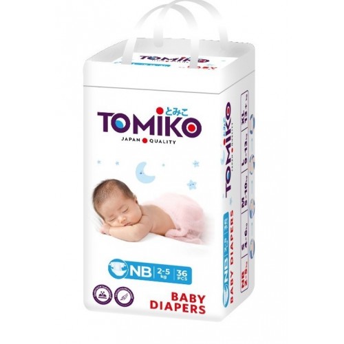 картинка Подгузники детские TOMIKO NB (2-5 кг) 36 шт. от интернет магазина