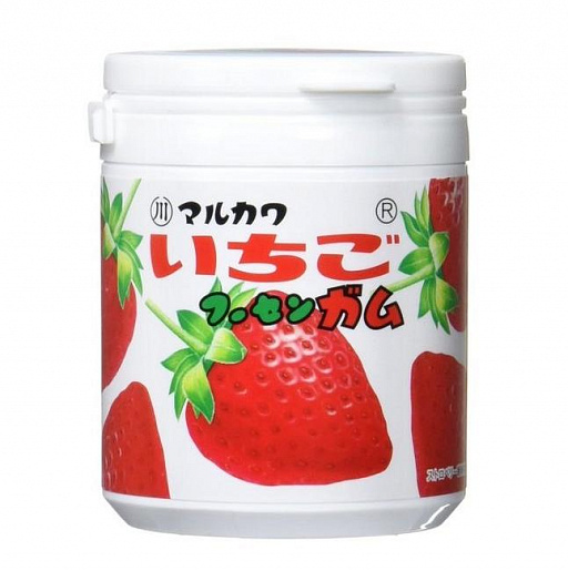 картинка Marukawa Marble Strawberry Жевательная резинка Клубника 130 гр (банка) от интернет магазина