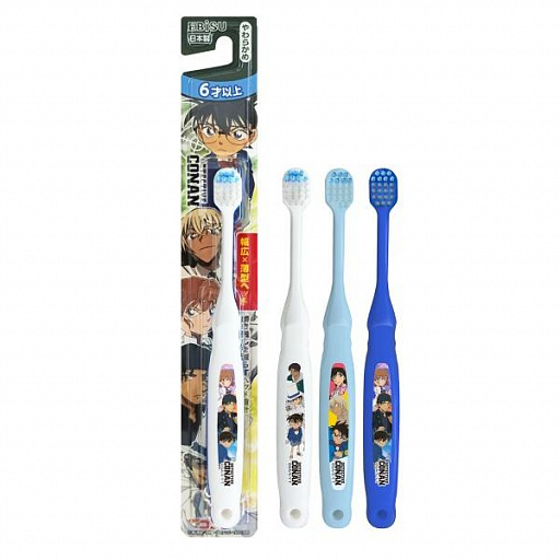 картинка Детская зубная щетка "EBISU" для детей от 6 -12 лет "Conan", 1 шт от интернет магазина