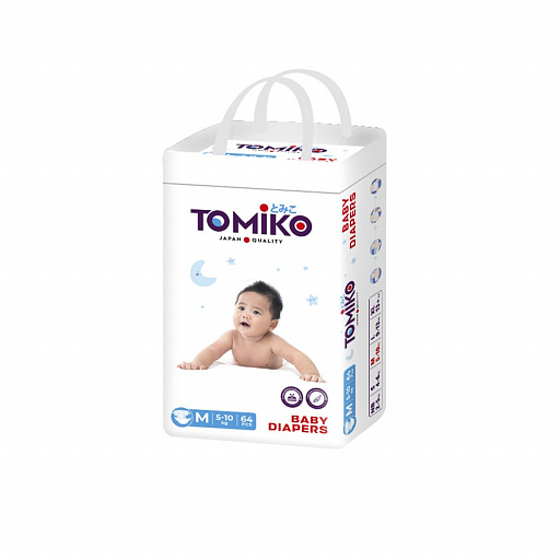 картинка Подгузники детские TOMIKO M (5-10 кг) 64 шт. от интернет магазина