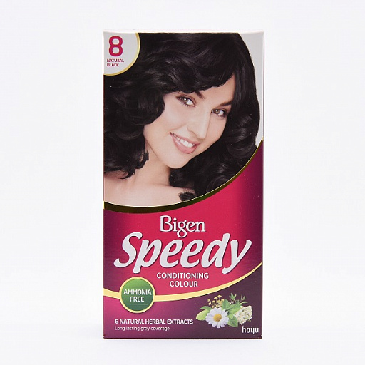 картинка 8 Bigen Speedy Краска-кондиционер для волос Натуральный черный от интернет магазина