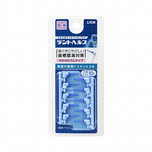 картинка Lion Dent Health Interdental Brush Сменные головки для зубной щетки для межзубного пространства SS-M от интернет магазина