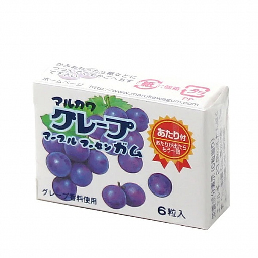 картинка Marukawa Marble Grape Жевательная резинка Виноград 1 упаковка по 6 шариков от интернет магазина